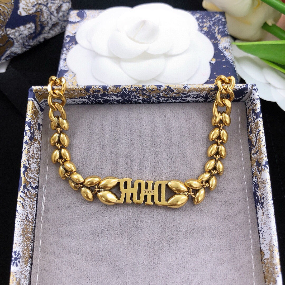 Sculptural Statement Bracelet in Polished Metal-Tone with Crystal-Style Accents main product view