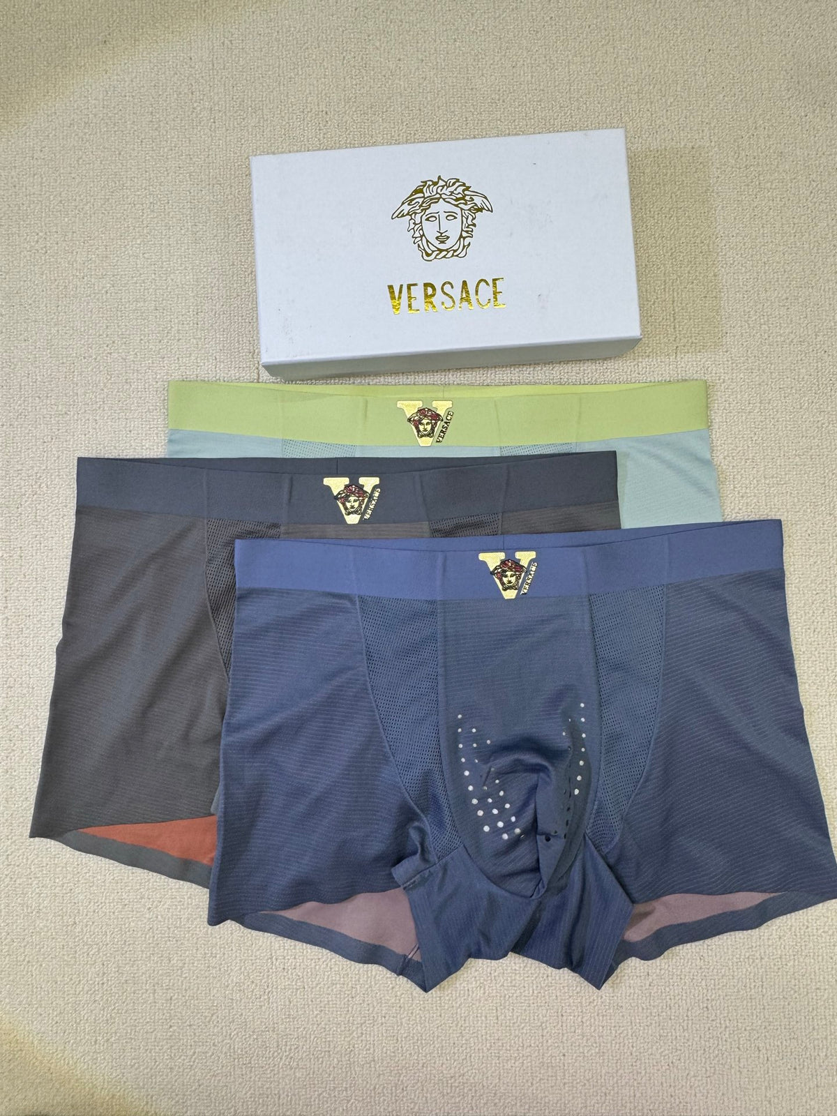 Nylon Blend Men's Boxer Briefs - 3-Piece Box