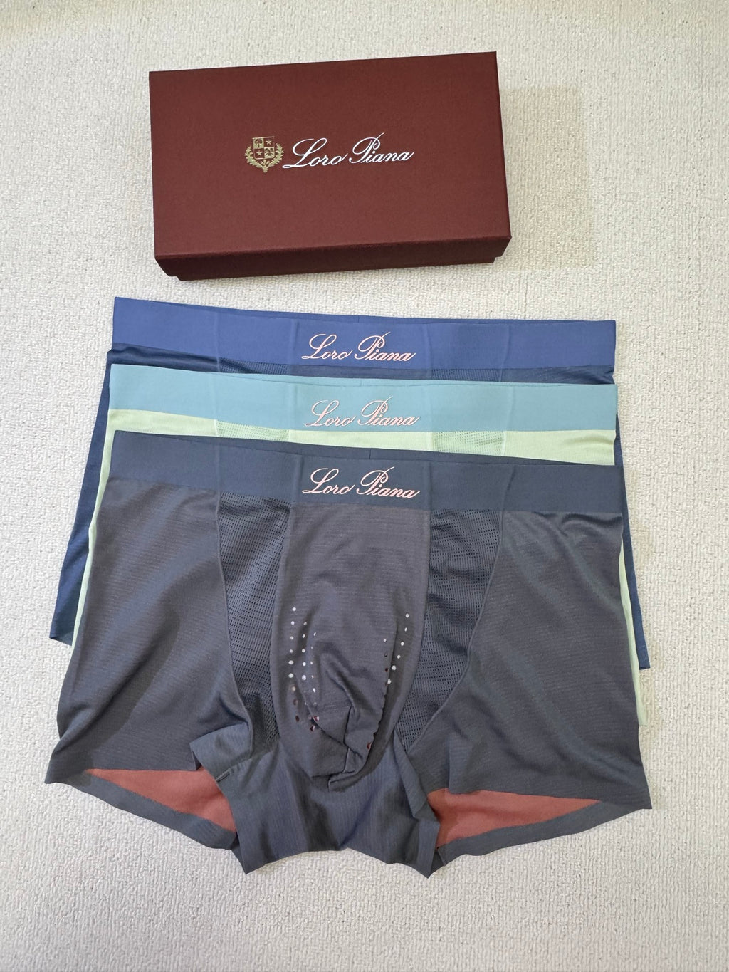 Nylon Blend Men's Boxer Briefs - 3-Piece Box