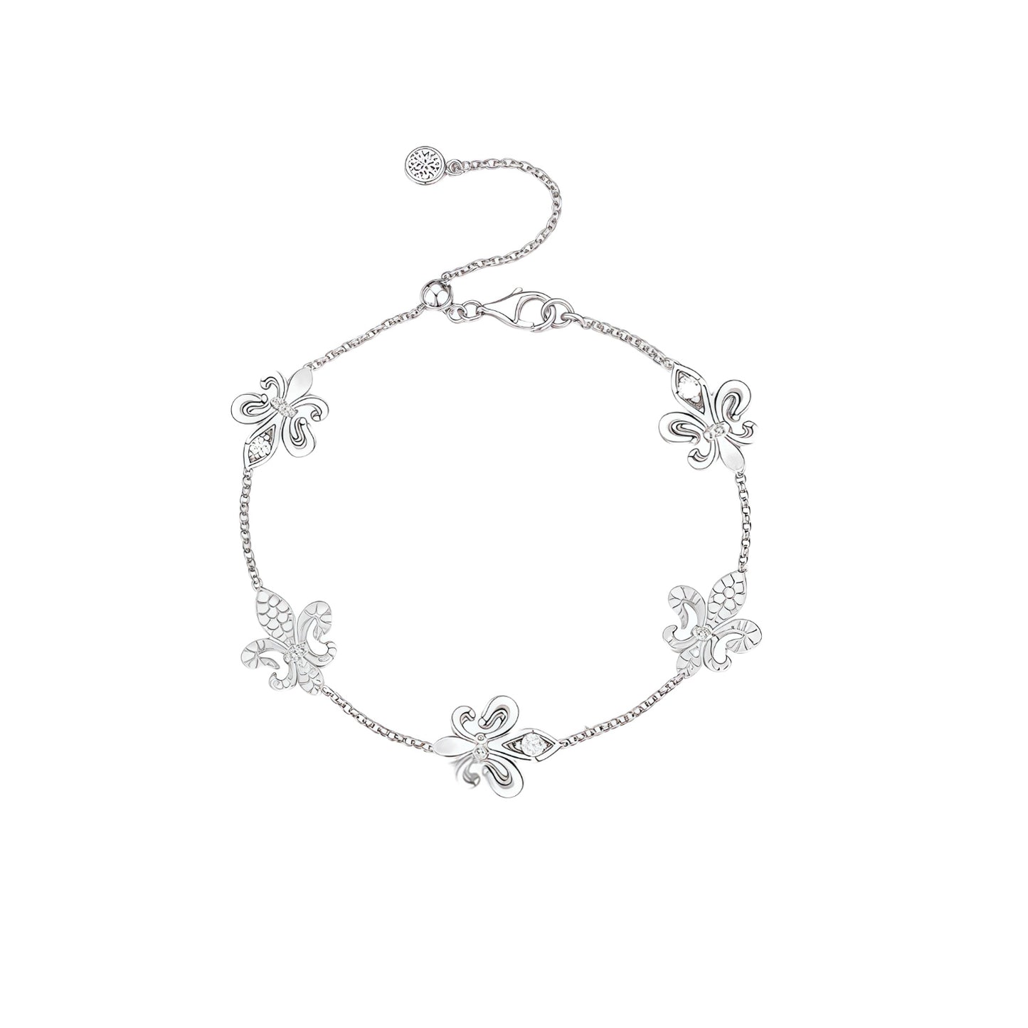 Gothic Emblem Statement Bracelet in Antique Silver-Tone – Design 02 front product view
