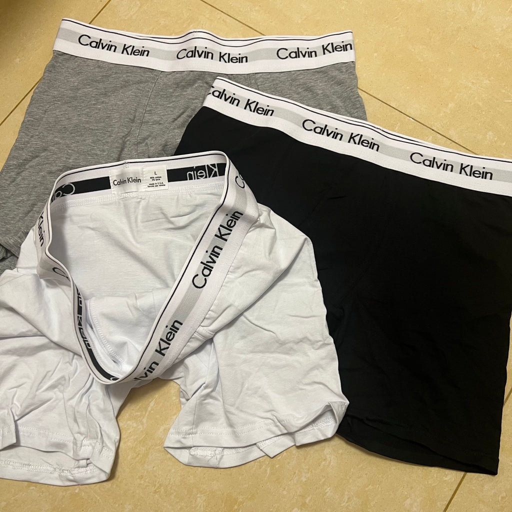 Calvin Klein Broad Logo Waistbands Men's Boxer Briefs - 3-Piece Box
