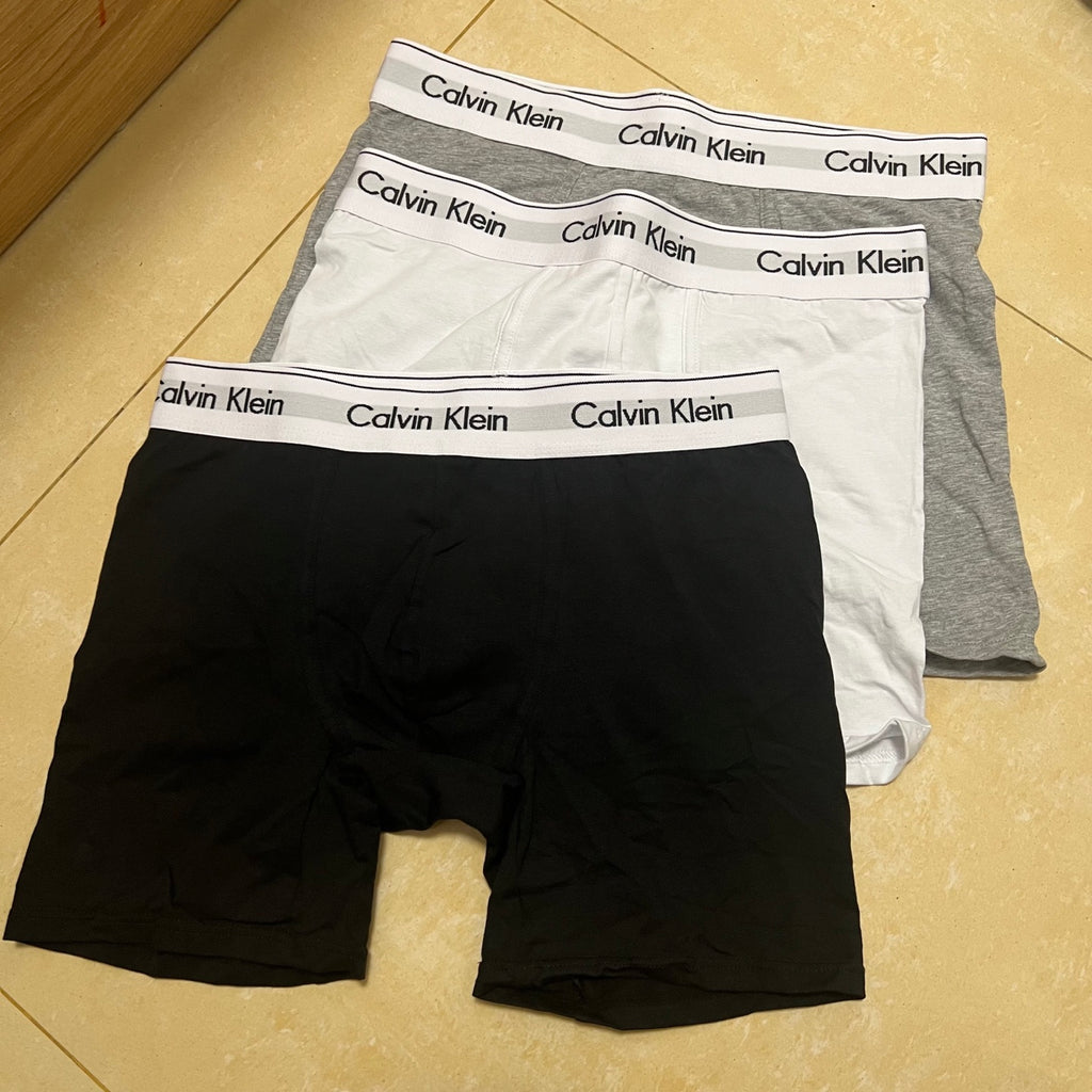Calvin Klein Broad Logo Waistbands Men's Boxer Briefs - 3-Piece Box