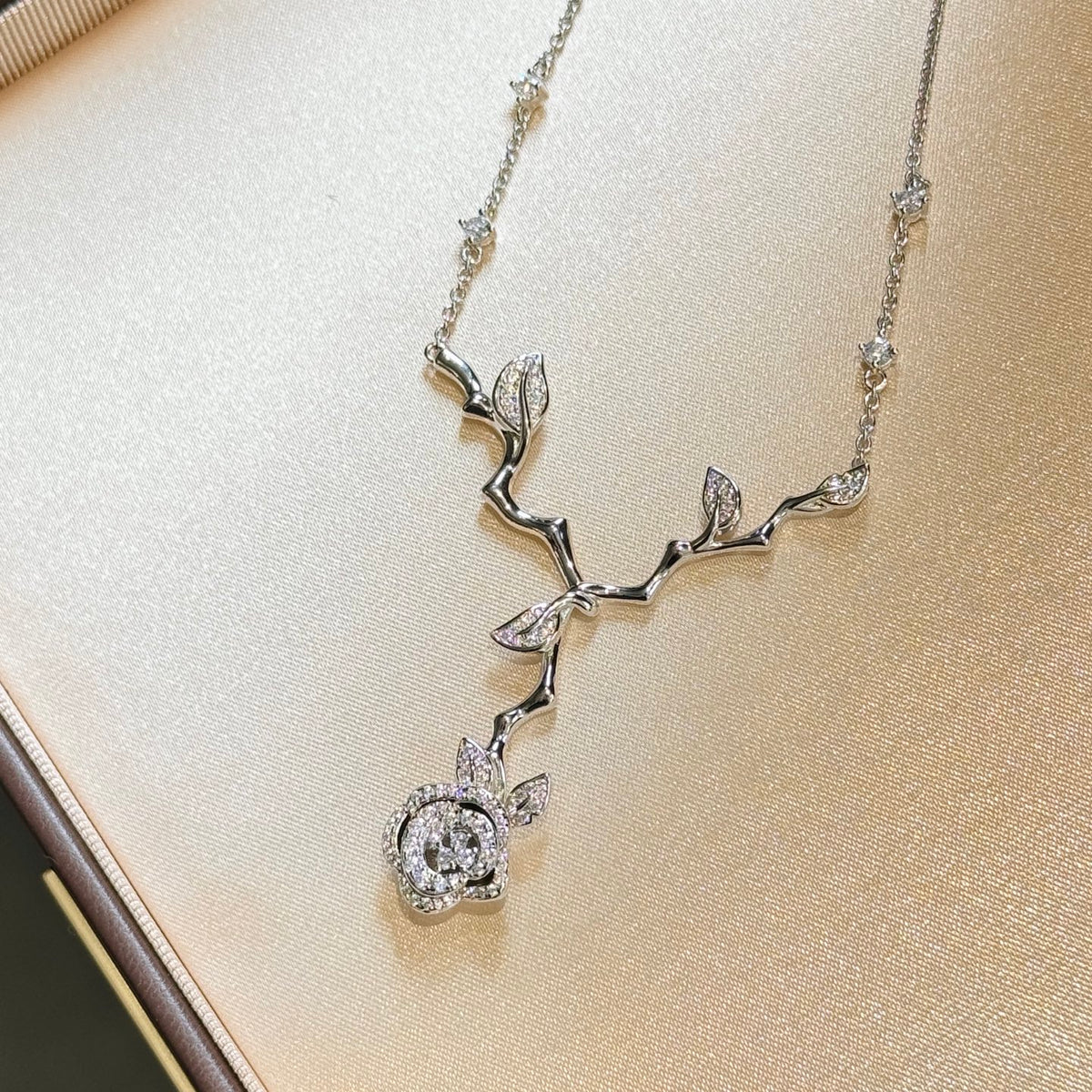 Signature Emblem Pendant Necklace in Gold-Tone – Design 004 styled product view