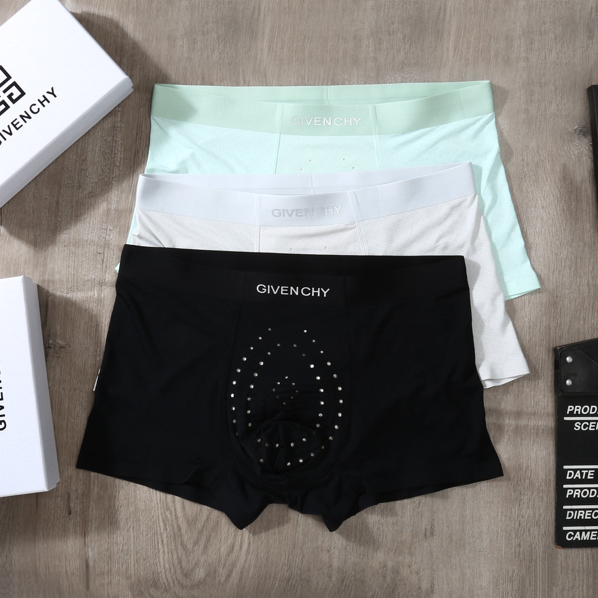 Givenchy Ice-Silk Men's Boxer Briefs - 3-Piece Box