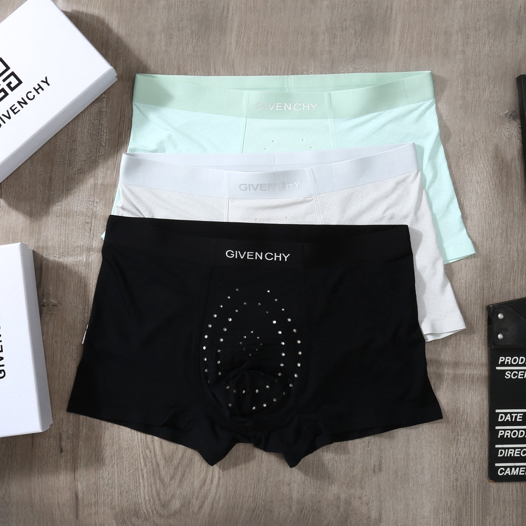 Givenchy Ice-Silk Men's Boxer Briefs - 3-Piece Box