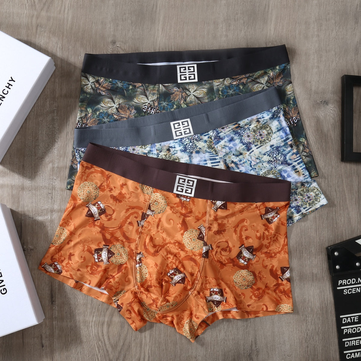 Givenchy Ice-Silk Men's Boxer Briefs - 3-Piece Box