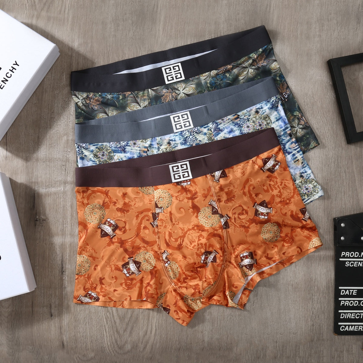 Givenchy Ice-Silk Men's Boxer Briefs - 3-Piece Box