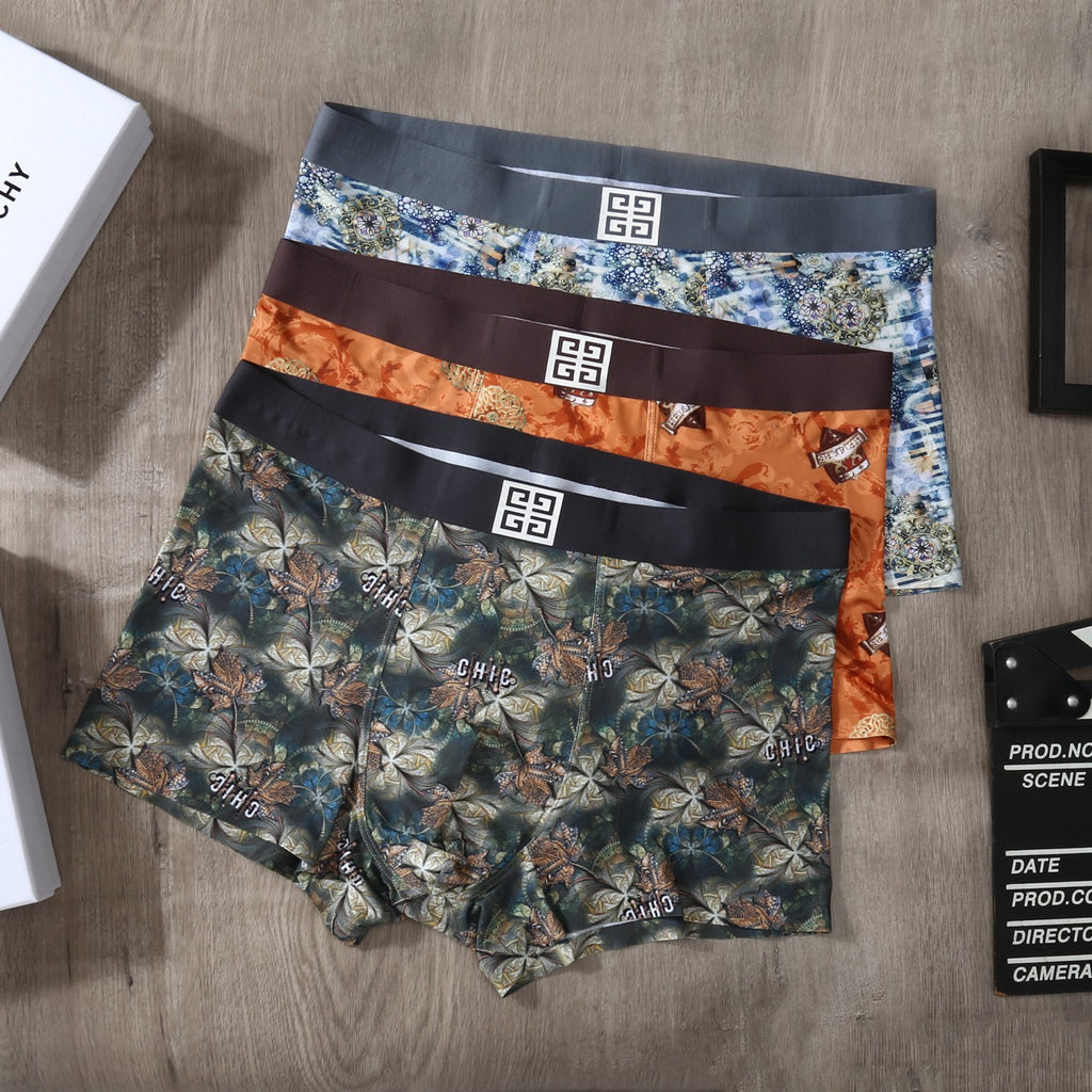 Givenchy Ice-Silk Men's Boxer Briefs - 3-Piece Box