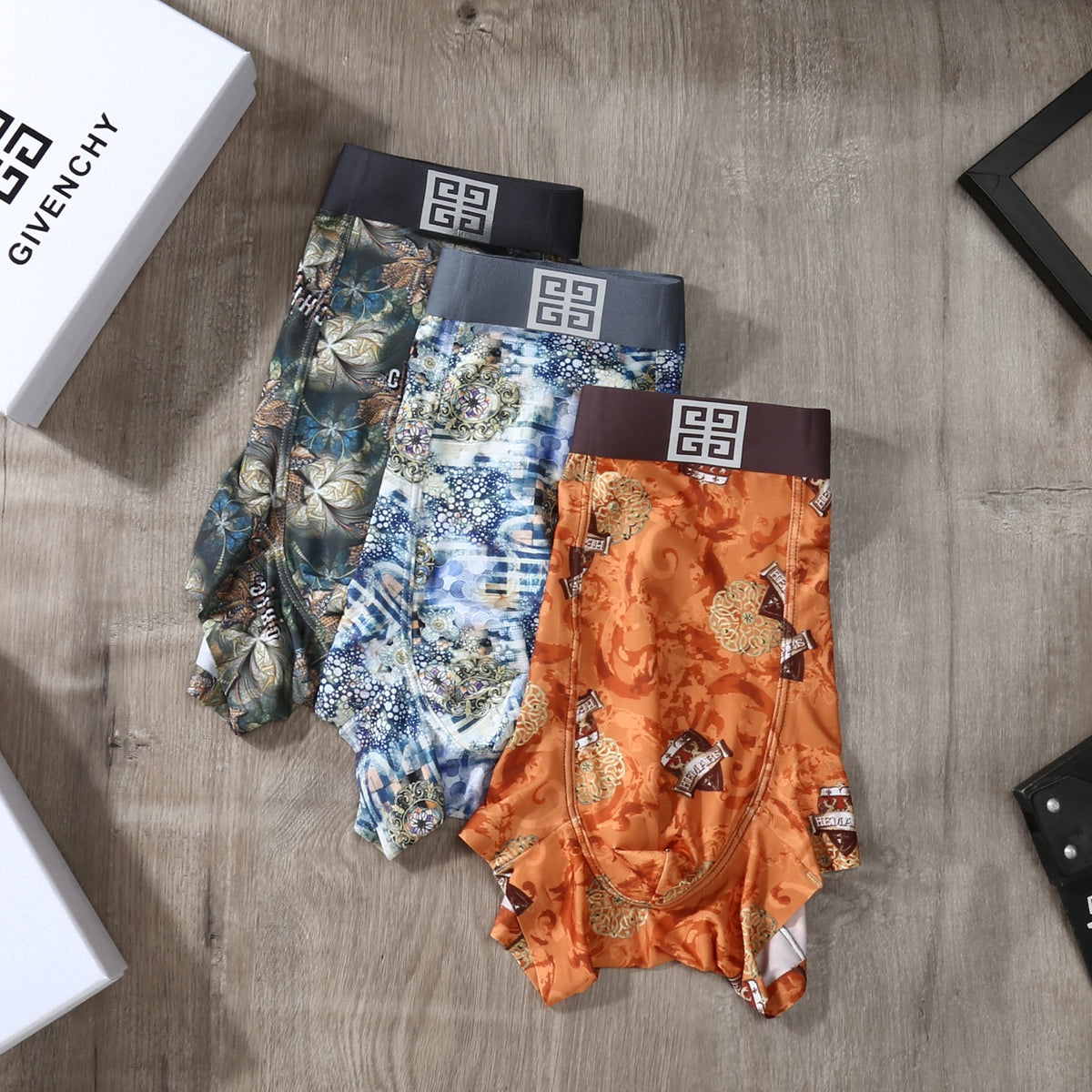 Givenchy Floral Print Men's Trunk Underwear - 3-Piece Box