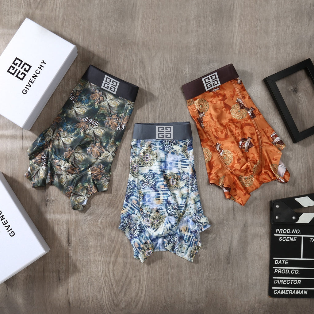 Givenchy Ice-Silk Men's Boxer Briefs - 3-Piece Box