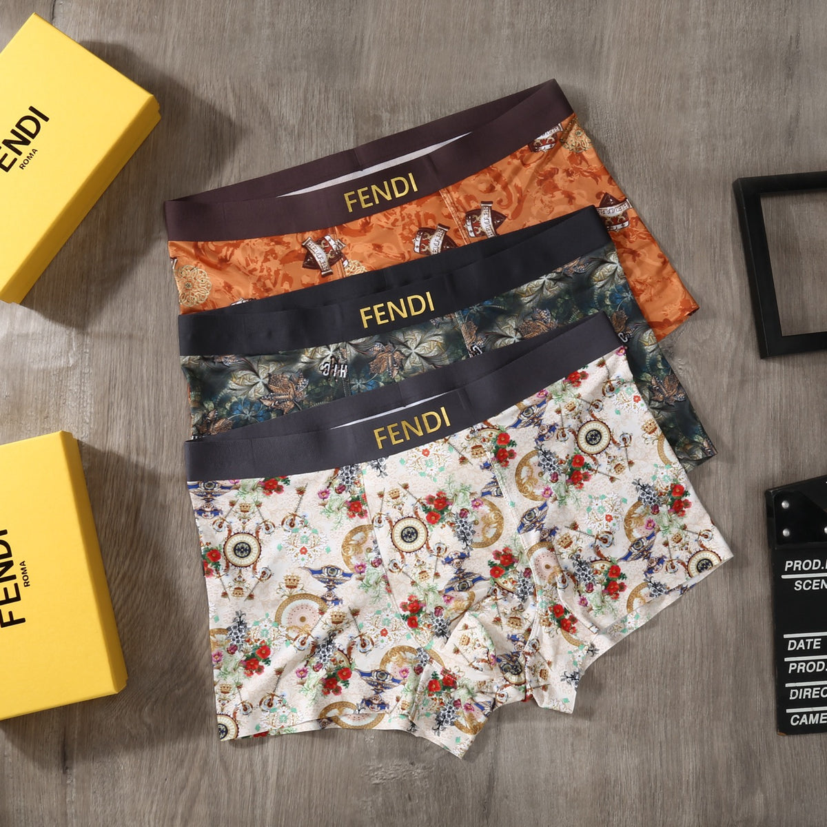 Fendi Ice-Silk Men's Boxer Briefs - 3-Piece Box