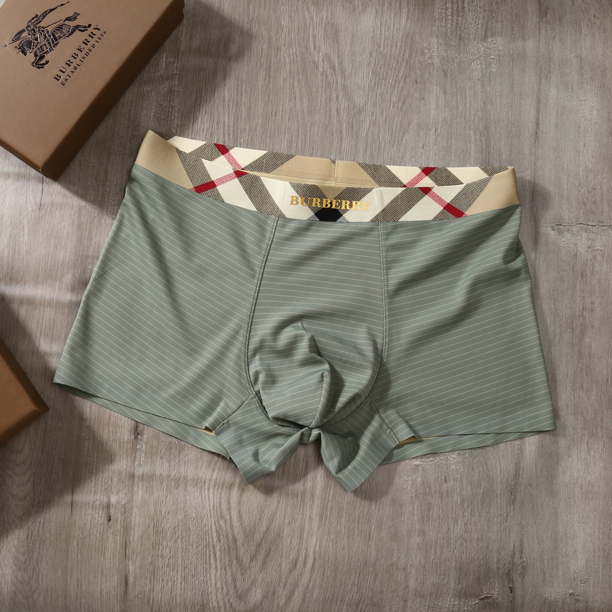 Burberry Check Waistband Men's Trunk Underwear - 3-Piece Box