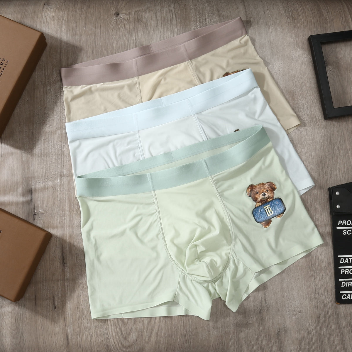 Burberry Ice-Silk Men's Boxer Briefs - 3-Piece Box