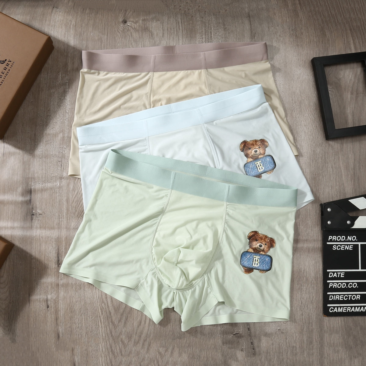 Burberry Ice-Silk Men's Boxer Briefs - 3-Piece Box