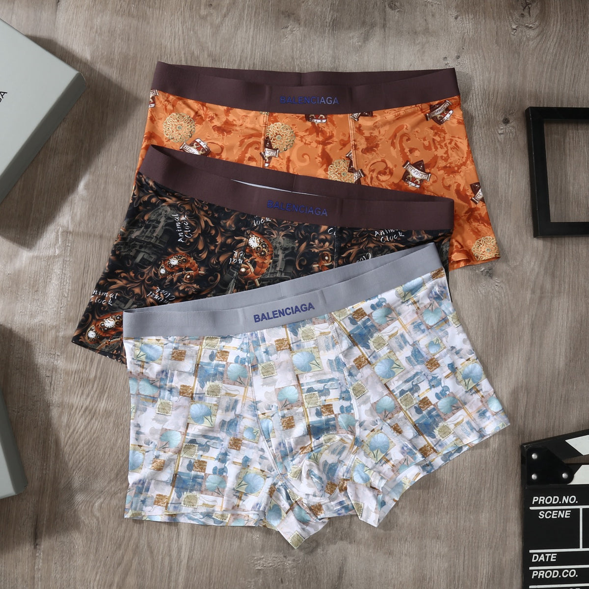 Balenciaga Ice-Silk Men's Boxer Briefs - 3-Piece Box
