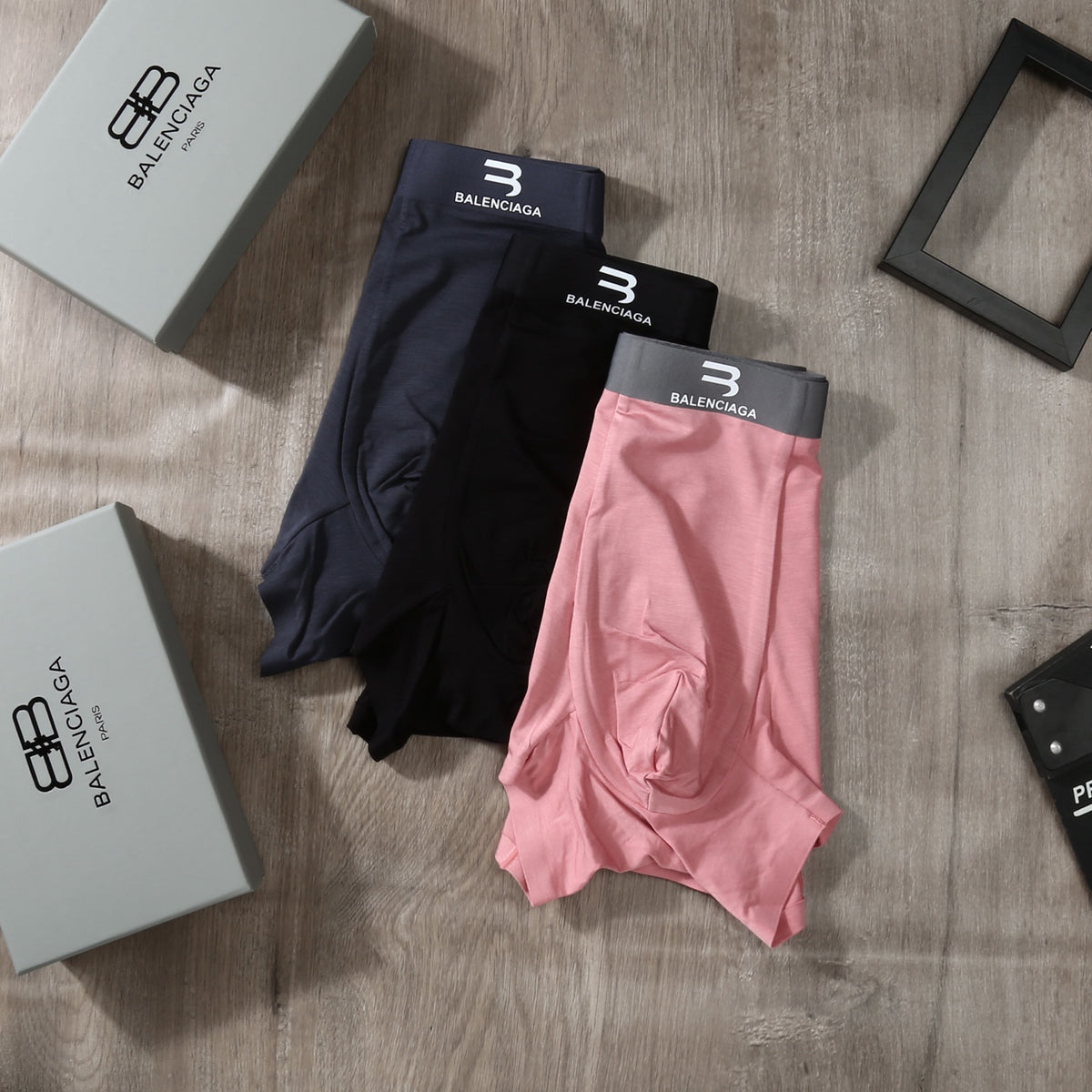 Balenciaga Modal Men's Boxer Briefs - 3-Piece Box