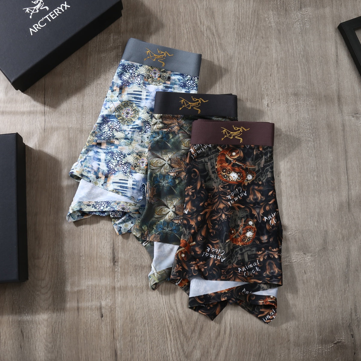 Arc'teryx Contrast Bird-Logo Waistbands Men's Boxer Briefs - 3-Piece Box