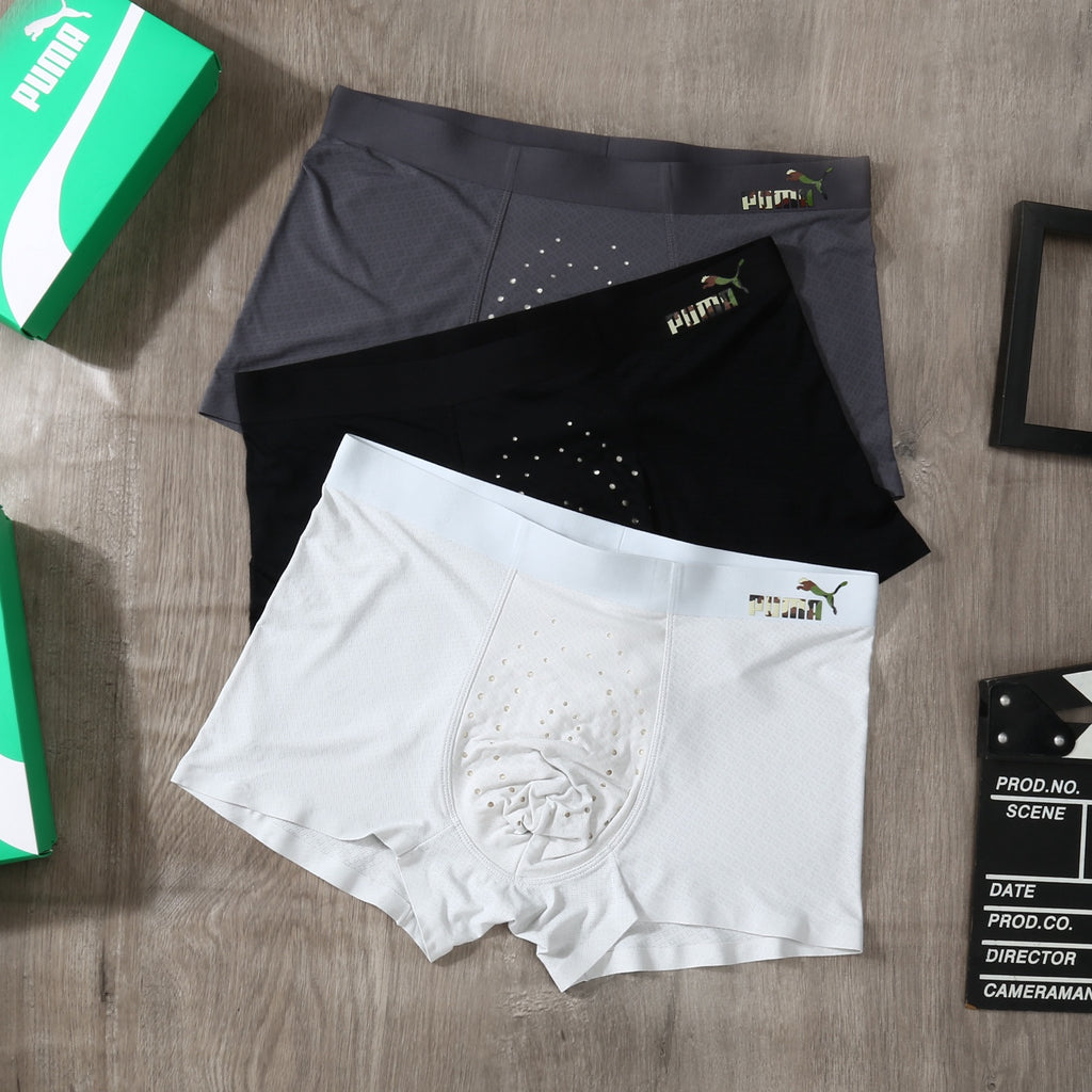 Ice-Silk Men's Boxer Briefs - 3-Piece Box