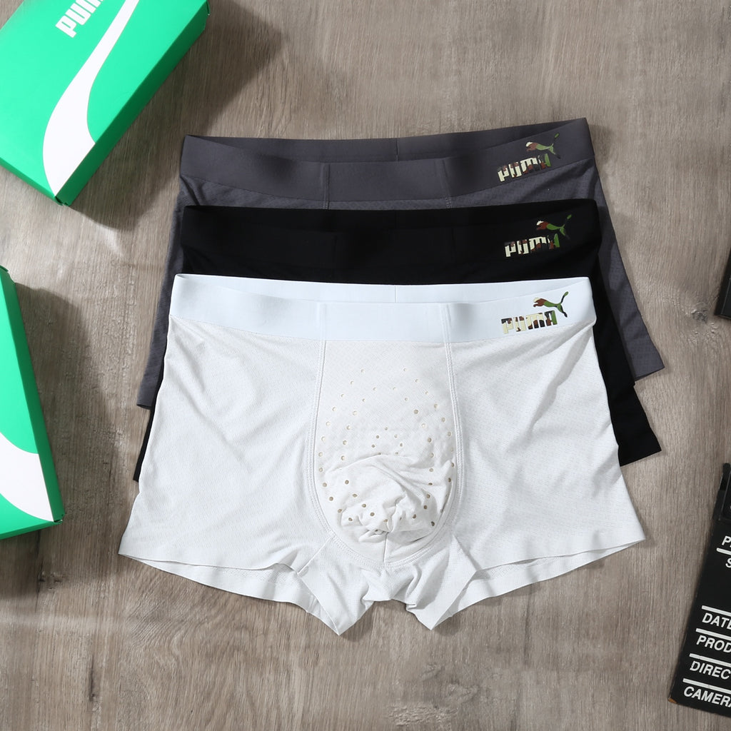 Ice-Silk Men's Boxer Briefs - 3-Piece Box