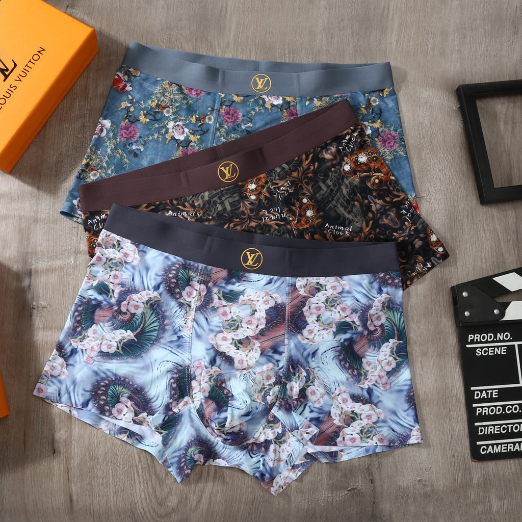 Louis Vuitton Ice-Silk Men's Boxer Briefs - 3-Piece Box