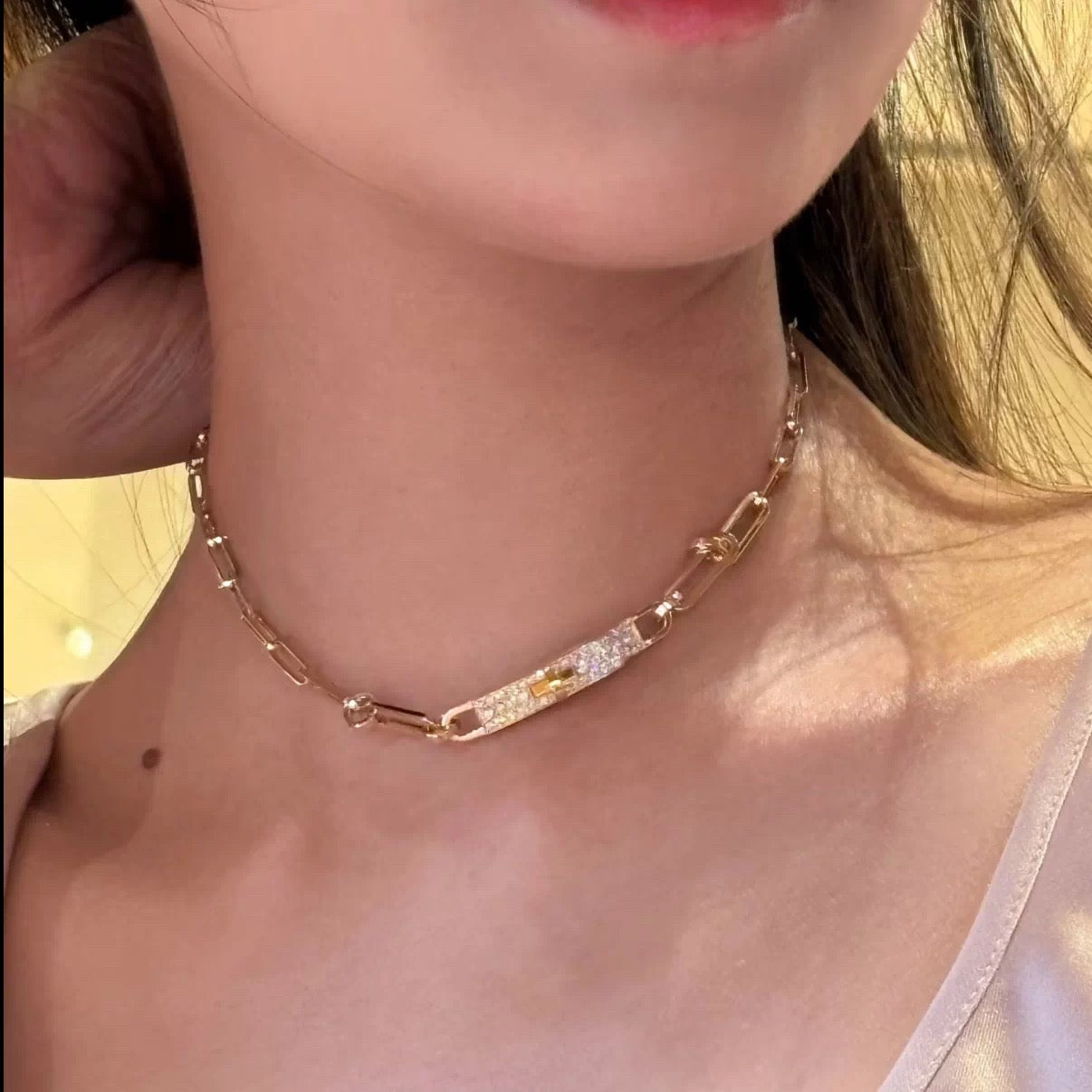 Toggle Pendant Necklace in Rose-Gold-Tone – Rose Gold Detail styled product view