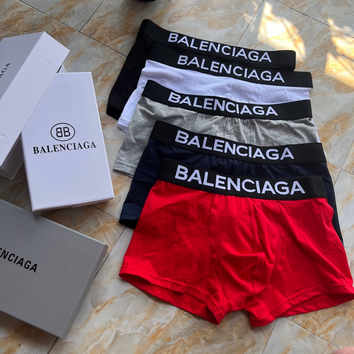 Balenciaga Cotton Men's Boxer Briefs - 3-Piece Box