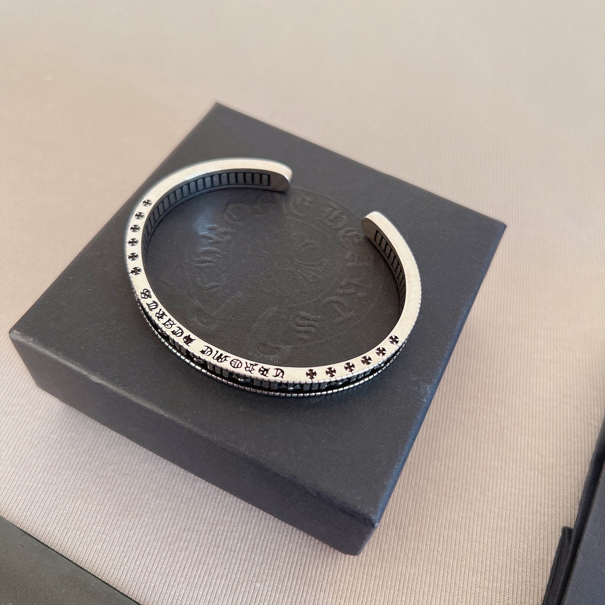 Gothic Emblem Statement Bracelet in Metal-Tone – Design 15 main product view
