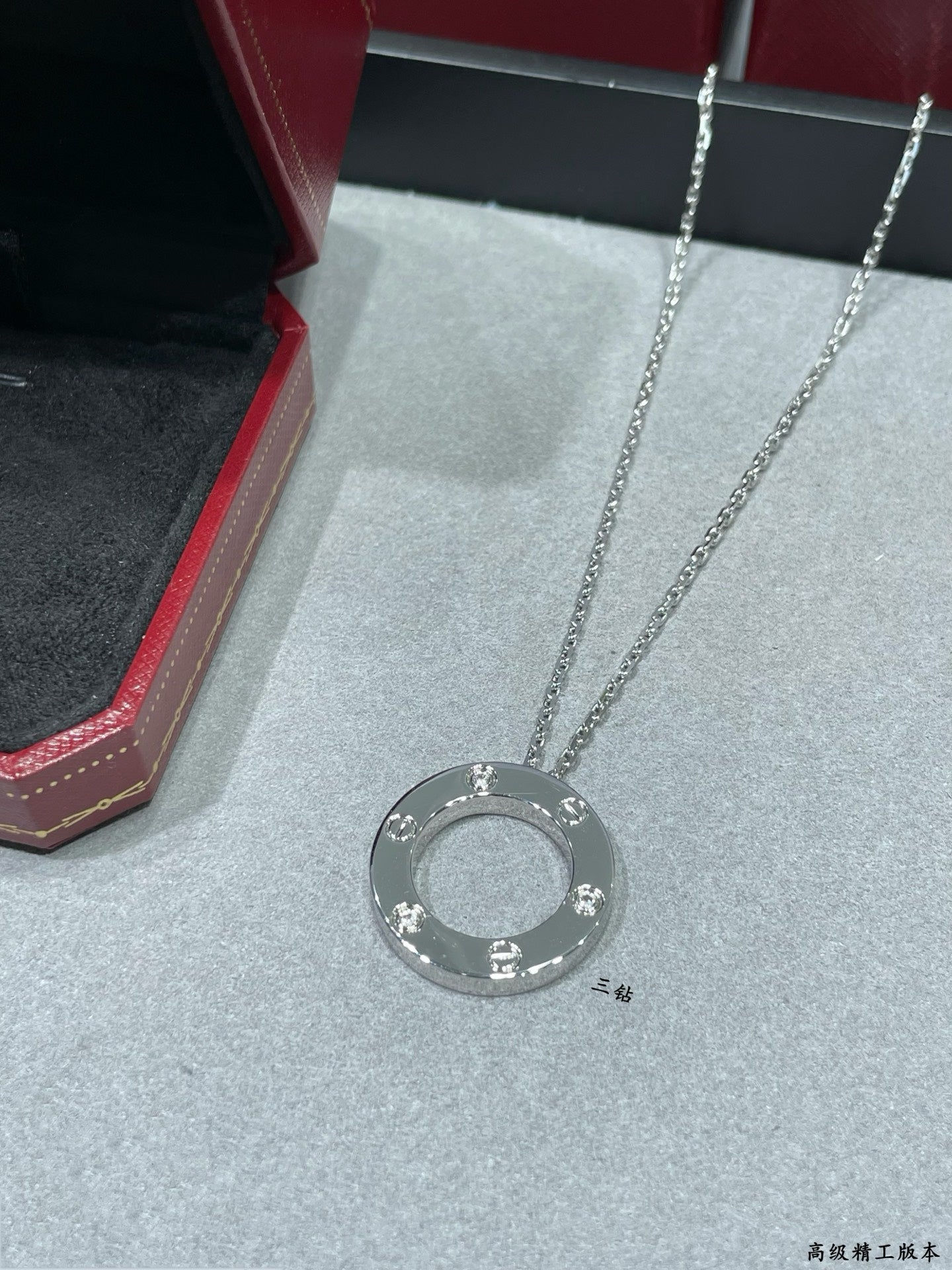 Sculptural Pendant Necklace in Gold-Tone with Crystal-Style Accents – Design 01 main product view