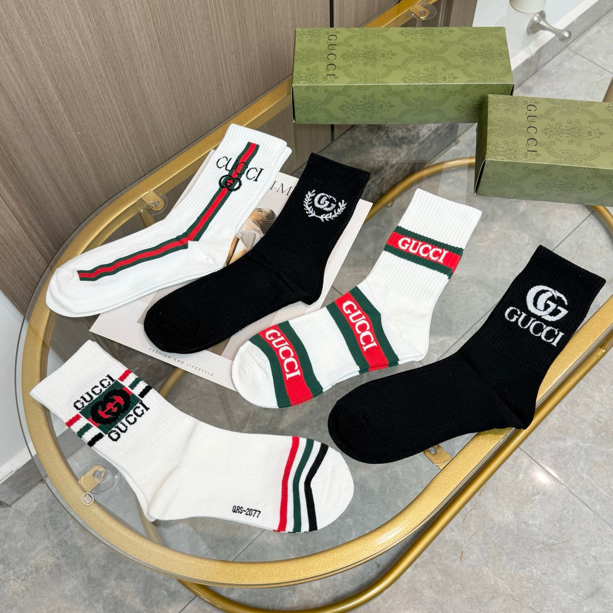 Gucci Cotton Short Socks - 5-Pair Pack