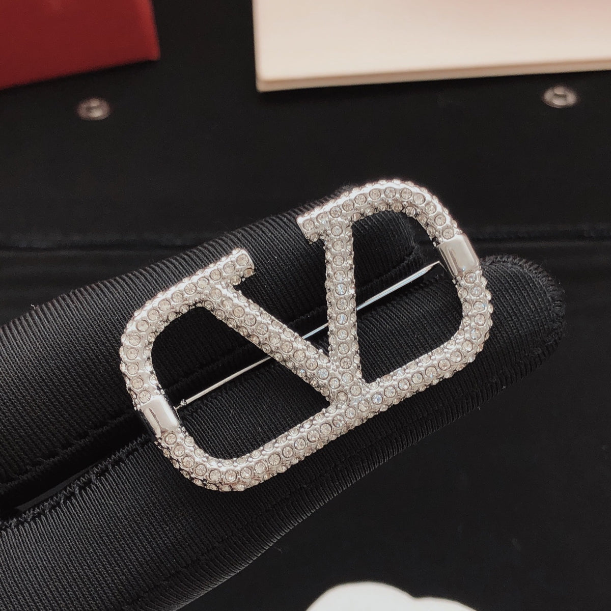 Signature Emblem Crystal-Accent Brooch main product view