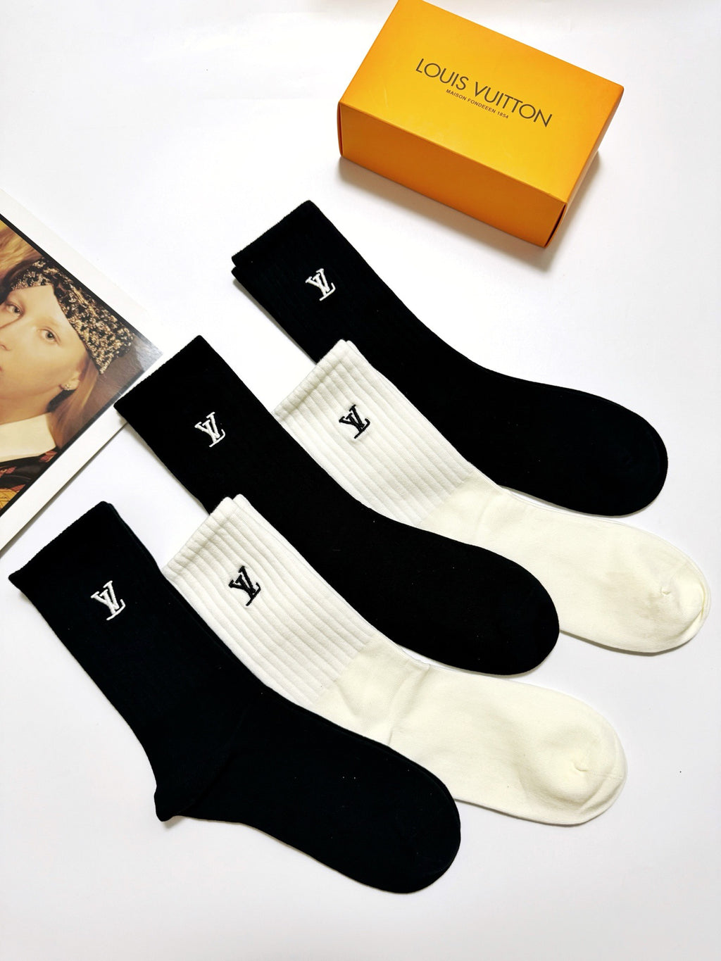 Louis Vuitton Cotton Crew Socks - 5-Pair Pack