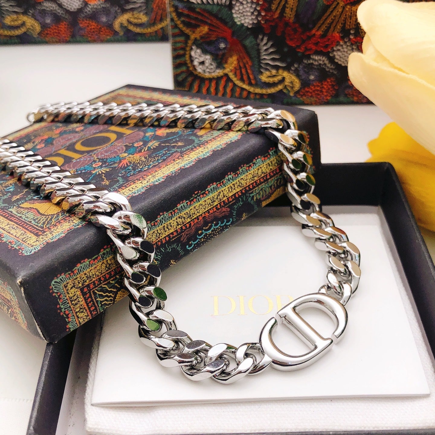Sculptural Pendant Necklace in Polished Metal-Tone – Design 016 styled view