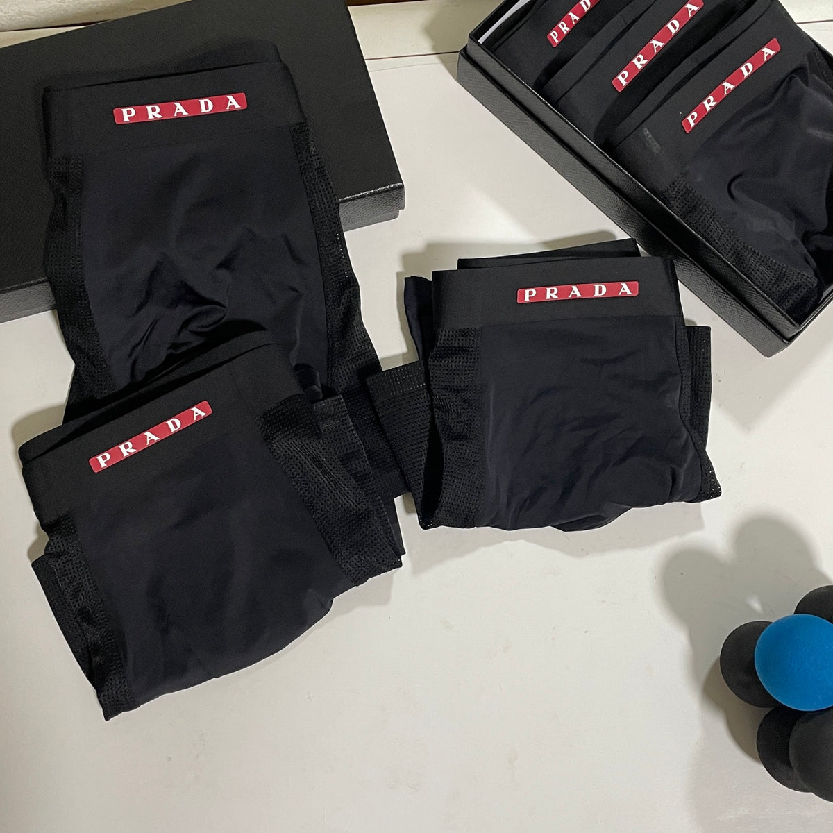 Prada Black Men's Boxer Briefs - 3-Piece Box