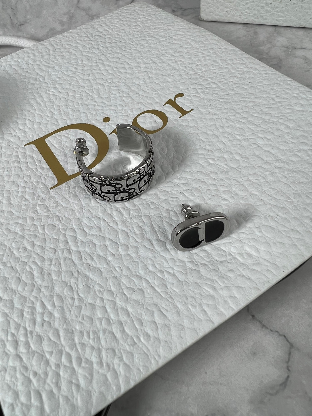 Sculptural Stud Earrings in Polished Metal-Tone – Design 007 styled view