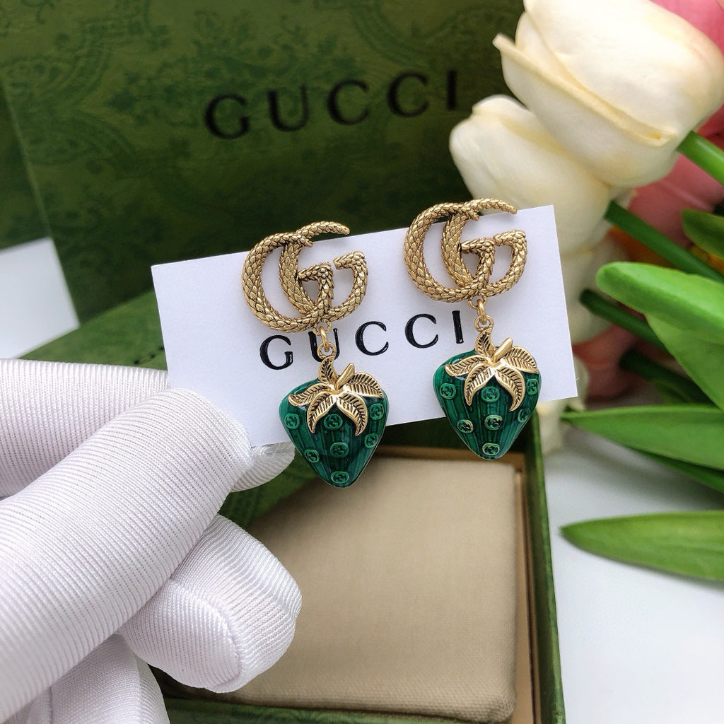 Geometric Emblem Stud Earrings in Polished Metal-Tone – Design 045 front product view