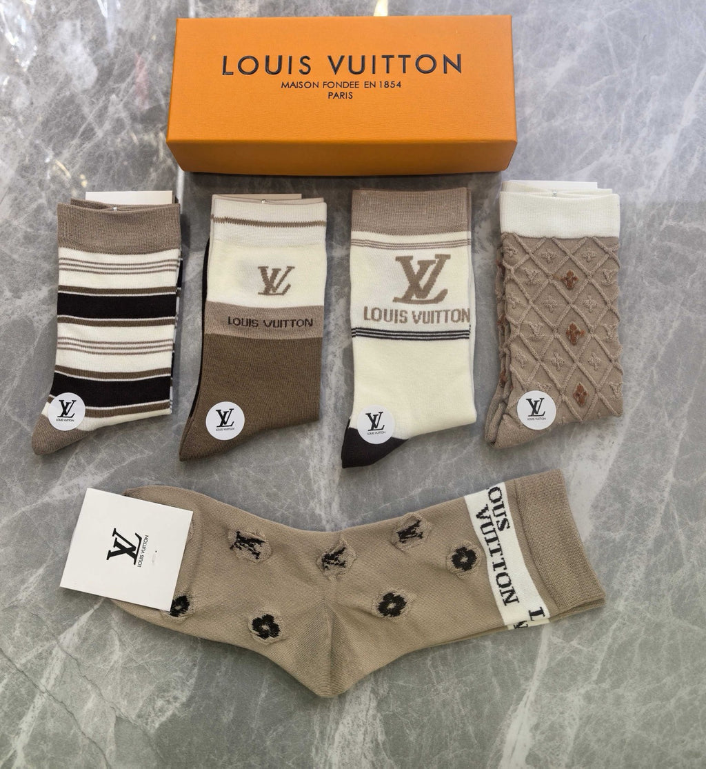 Louis Vuitton Cotton Crew Socks - 5-Pair Pack
