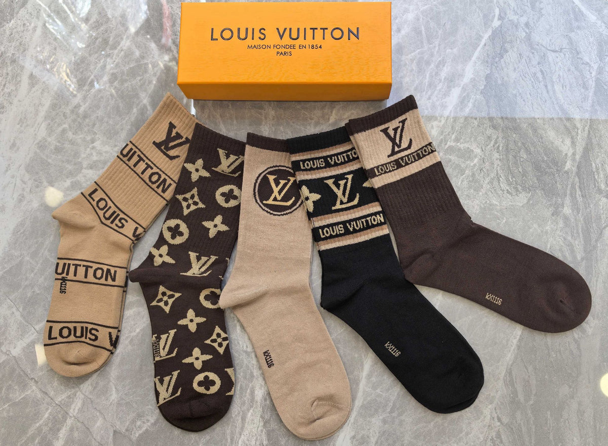 Louis Vuitton Cotton Short Socks - 5-Pair Pack