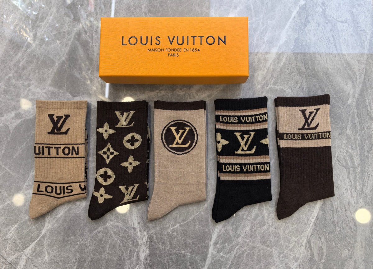 Louis Vuitton Cotton Short Socks - 5-Pair Pack