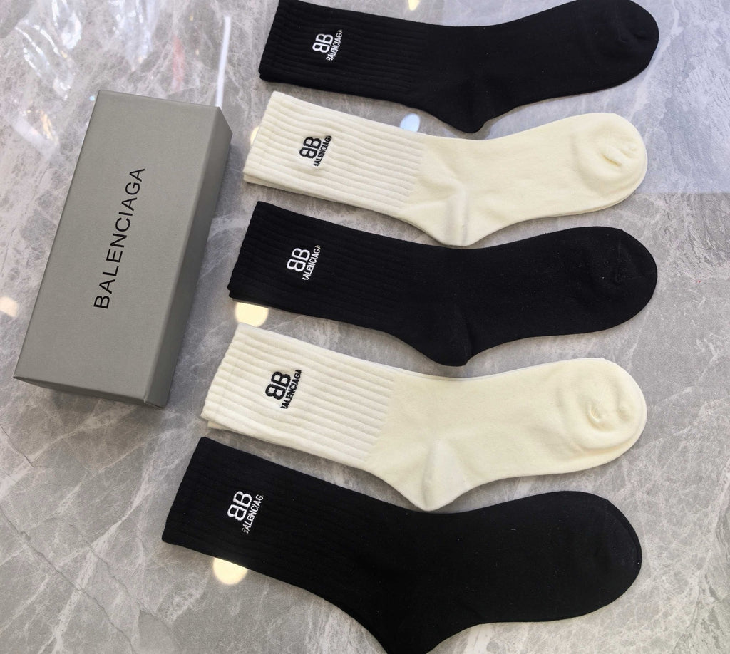 Balenciaga Crew Socks - 5-Pair Pack