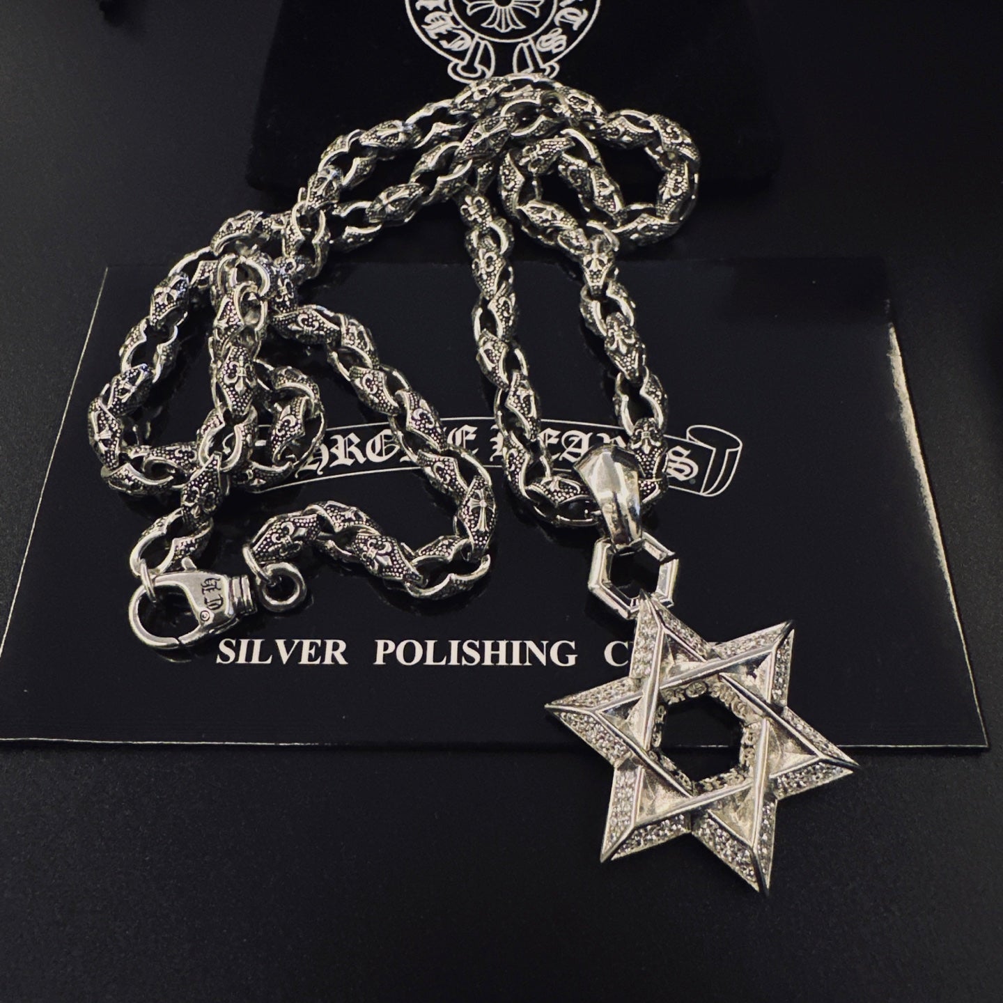 Cross Pendant Necklace in Antique Silver-Tone – Design 13 main product view