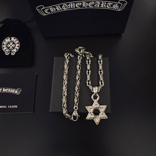 Cross Pendant Necklace in Antique Silver-Tone – Design 13 main product view