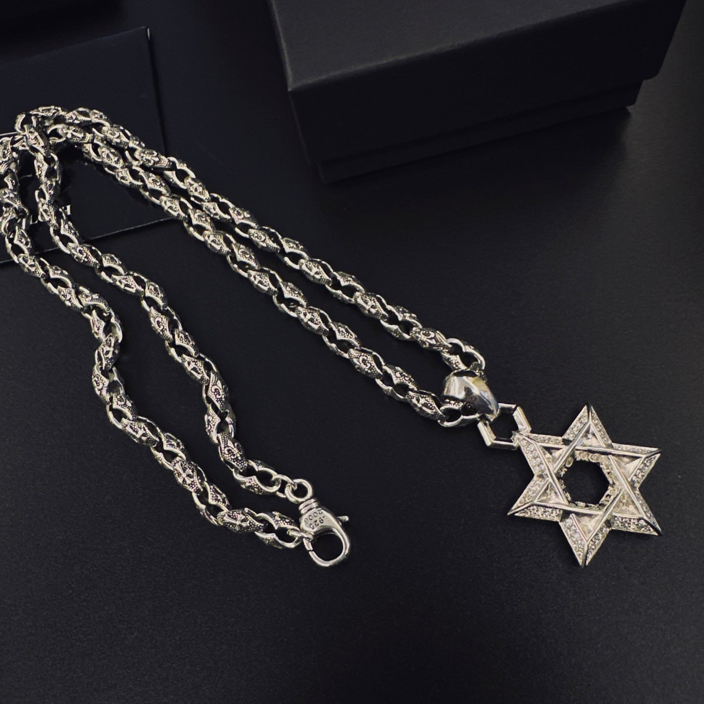 Cross Pendant Necklace in Antique Silver-Tone – Design 13 styled product view