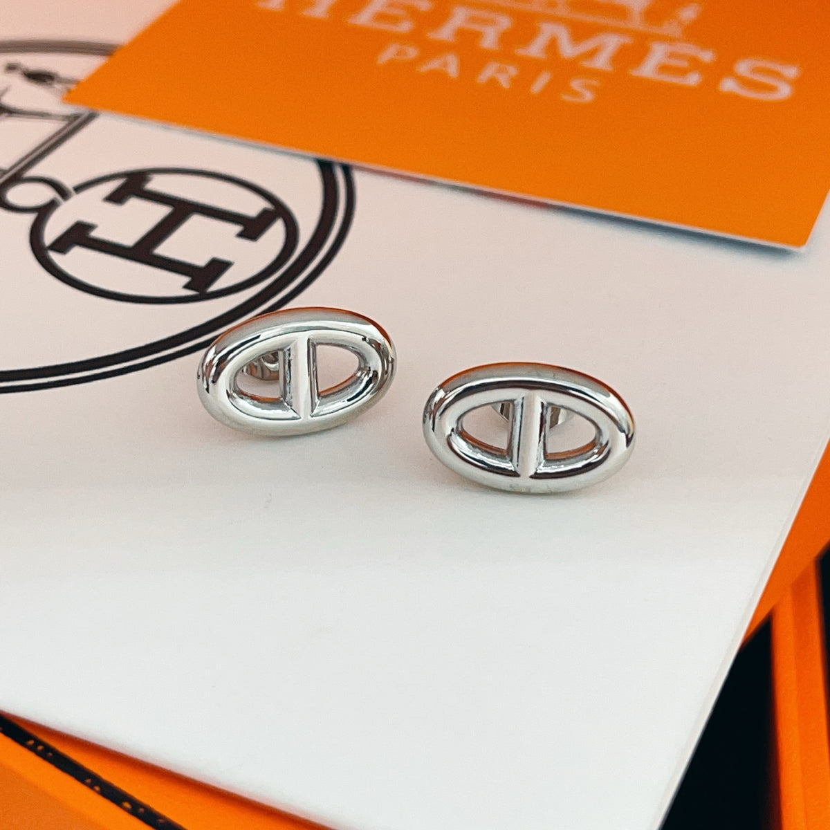 Toggle Stud Earrings in Silver-Tone detail view