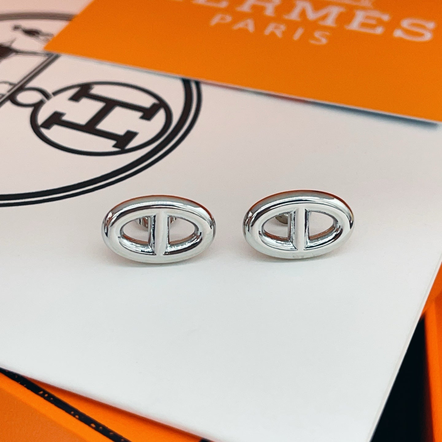Toggle Stud Earrings in Silver-Tone main product view