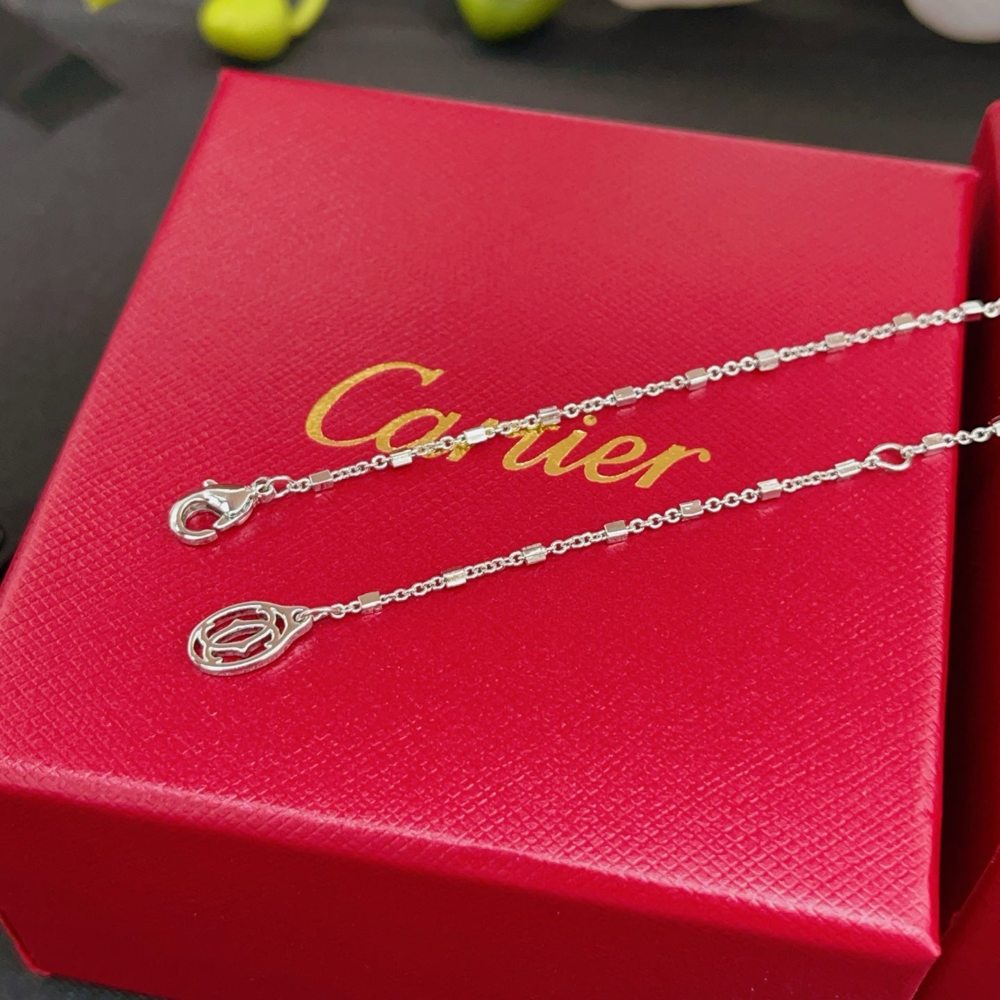 Panther Motif Pendant Necklace in Silver-Tone main product view