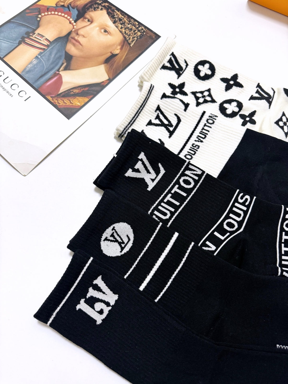 Louis Vuitton Cotton Crew Socks - 5-Pair Pack