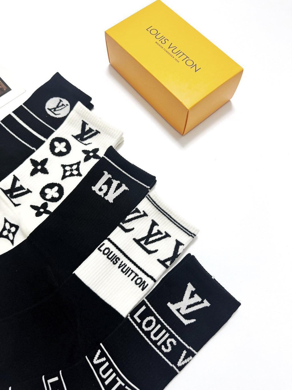 Louis Vuitton Cotton Crew Socks - 5-Pair Pack