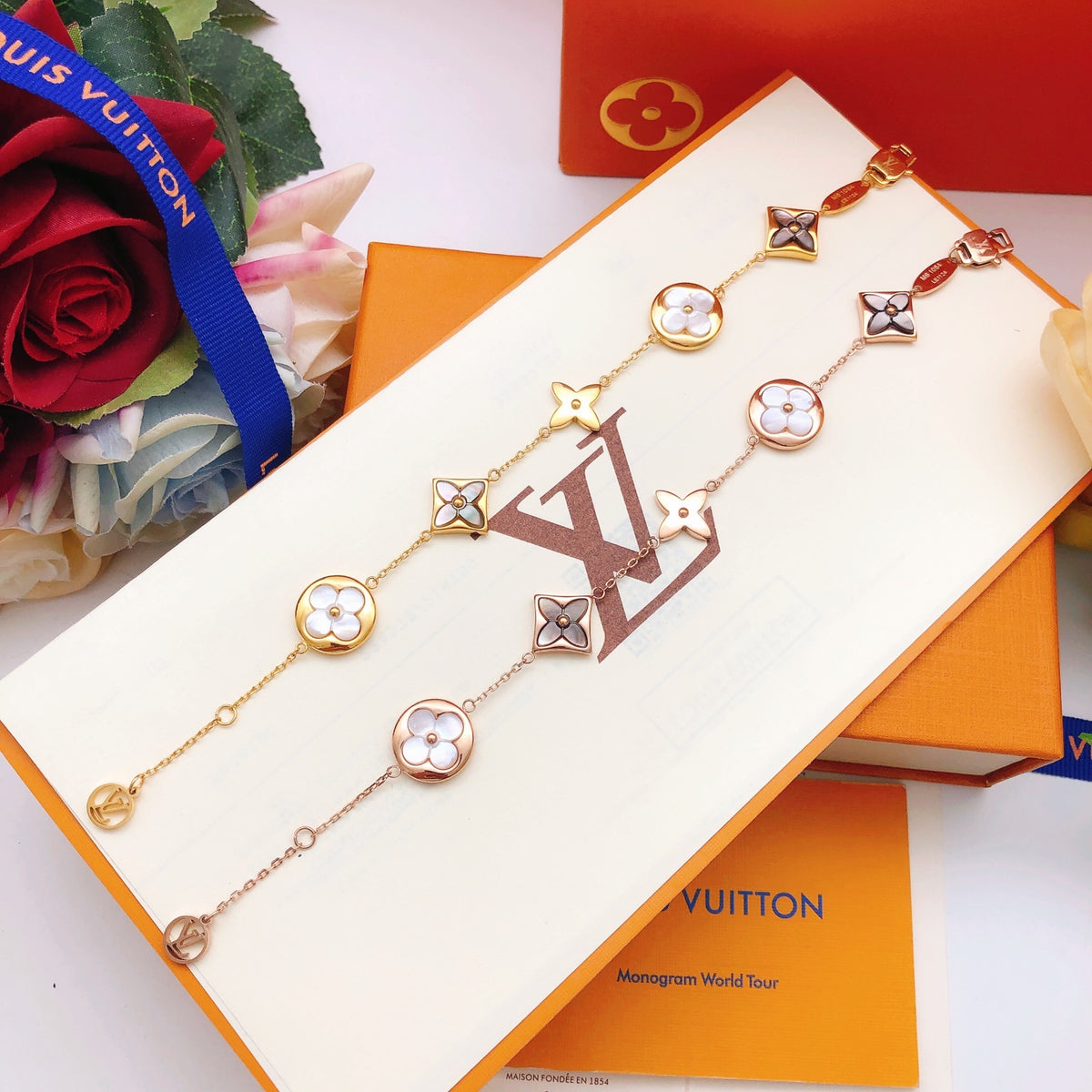 Geometric Emblem Bracelet in Gold-Tone – Design 066 styled product view