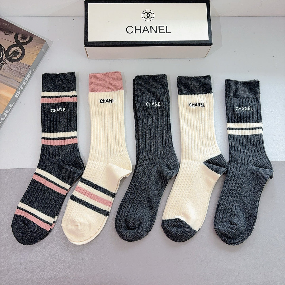 Chanel Crew Socks