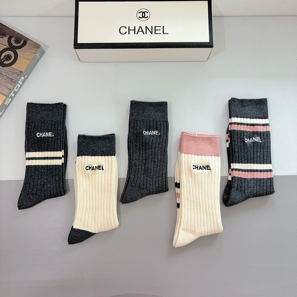 Chanel Crew Socks